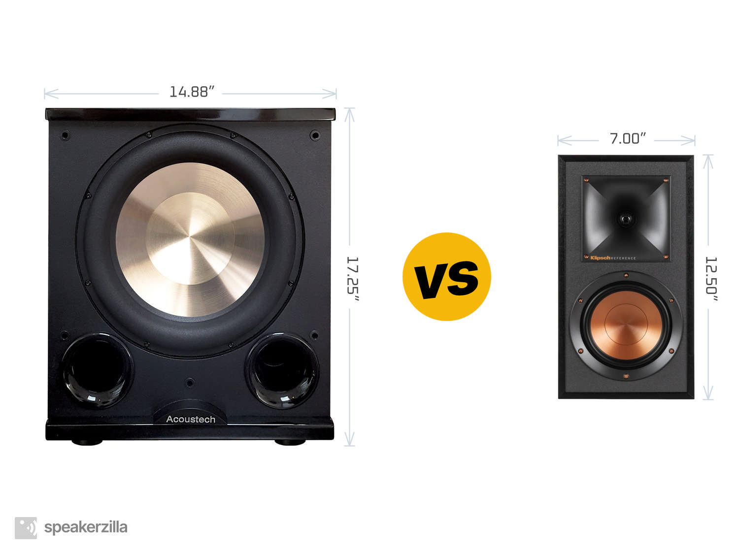 Bic Acoustech PL-200 II Subwoofer  vs. Klipsch R-15PM Powered Monitor Speakers
