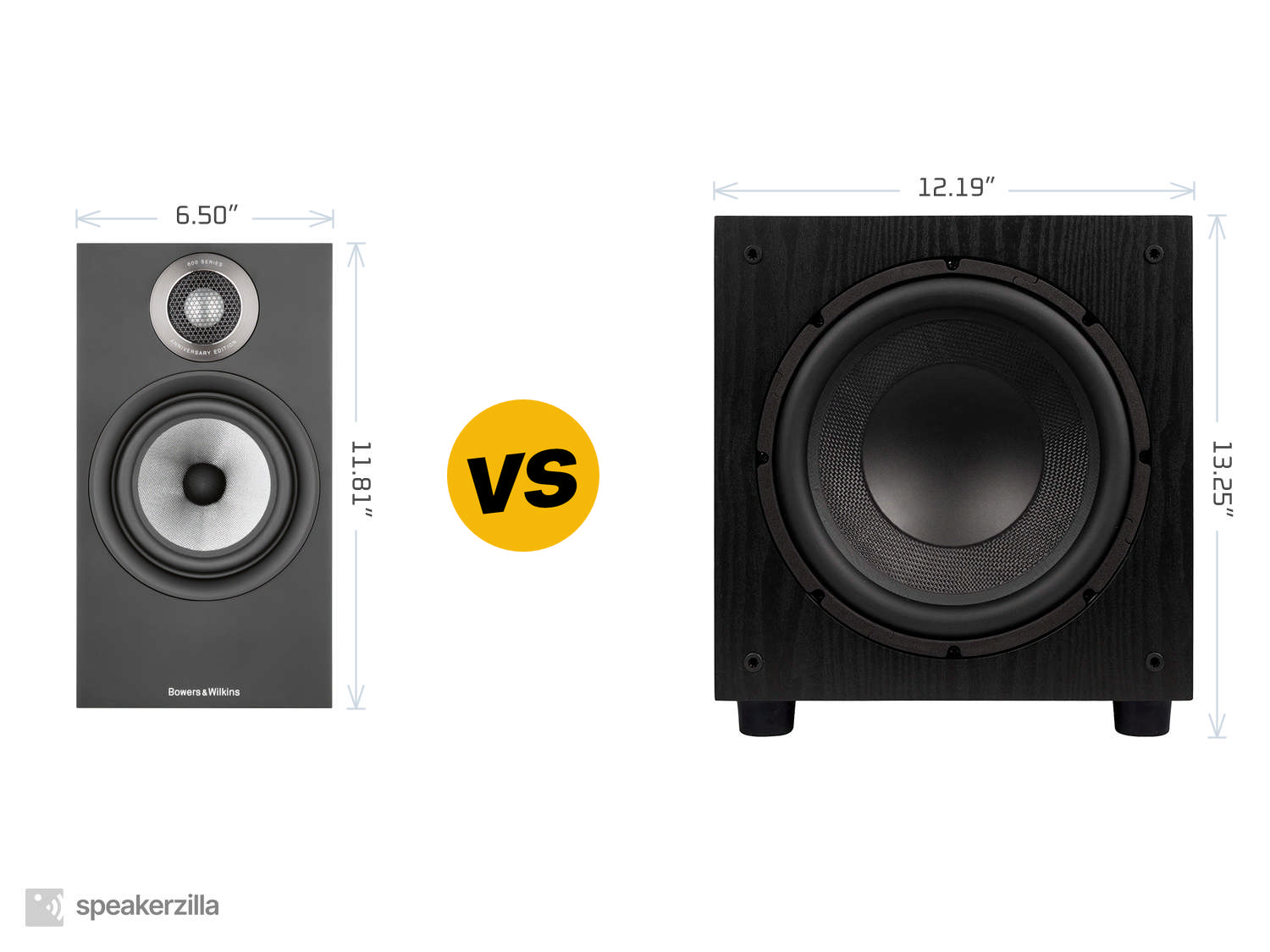 Bowers & Wilkins 607 S2 Anniversary Edition Speakers vs. Elac SUB1010 120W 10” Powered Subwoofer