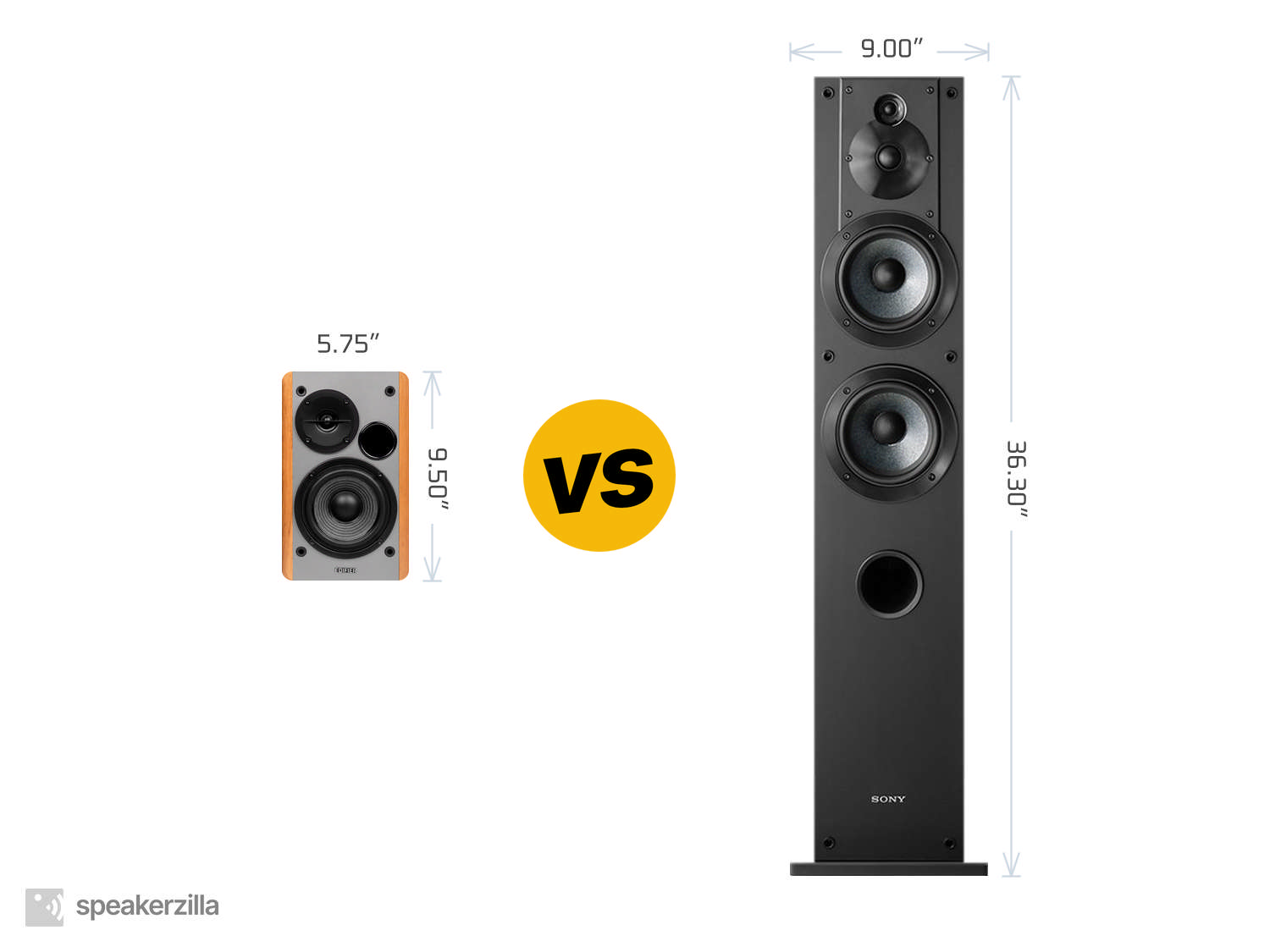 Edifier R1280DBs Powered Bookshelf Speakers vs. Sony SSCS3 3-Way Tower Speakers