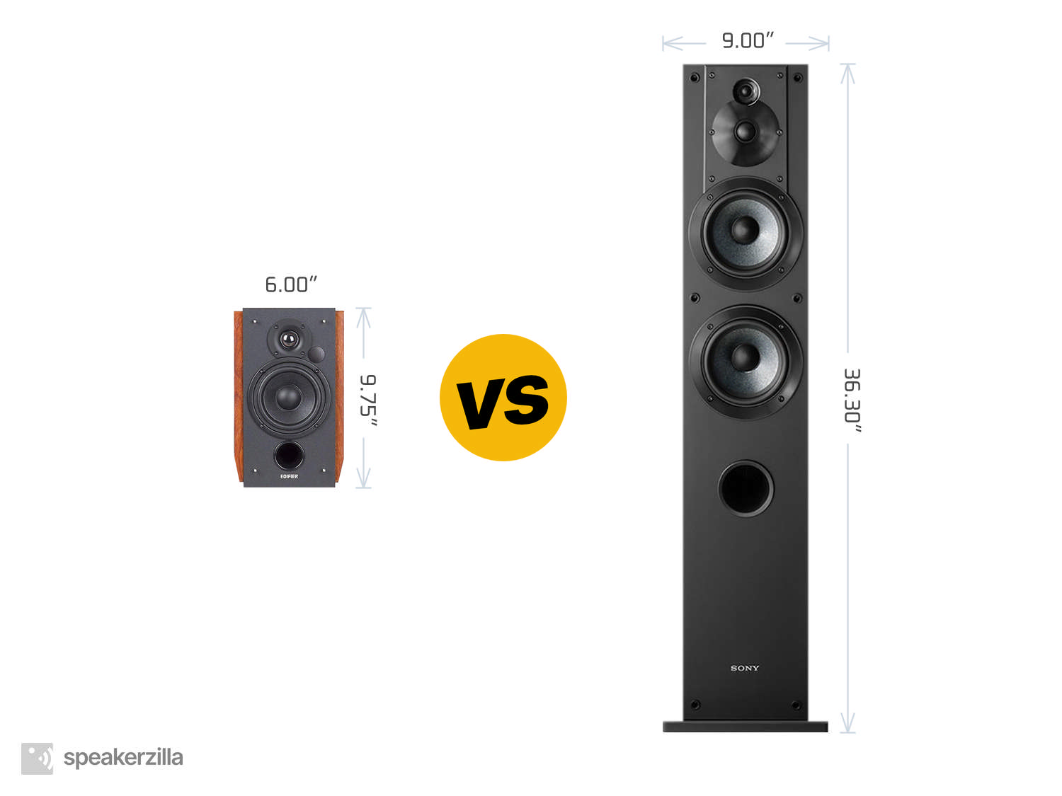 Edifier R1700BT Bluetooth Bookshelf Speakers vs. Sony SSCS3 3-Way Tower Speakers