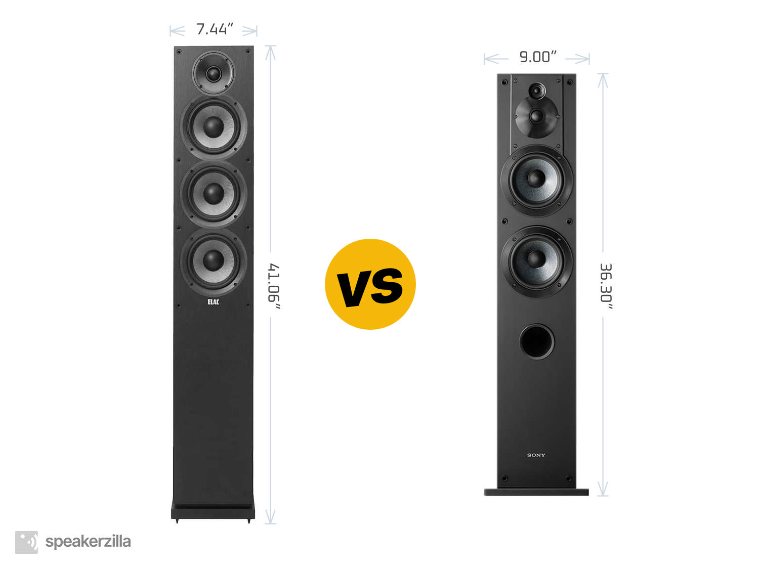 ELAC Debut F5.2 Tower Speaker vs. Sony SSCS3 3-Way Tower Speakers