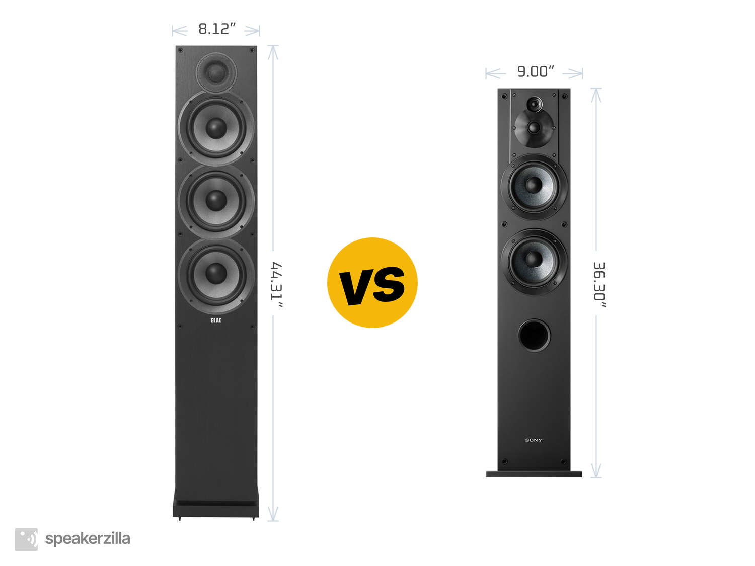 ELAC Debut F6.2 Tower Speaker vs. Sony SSCS3 3-Way Tower Speakers