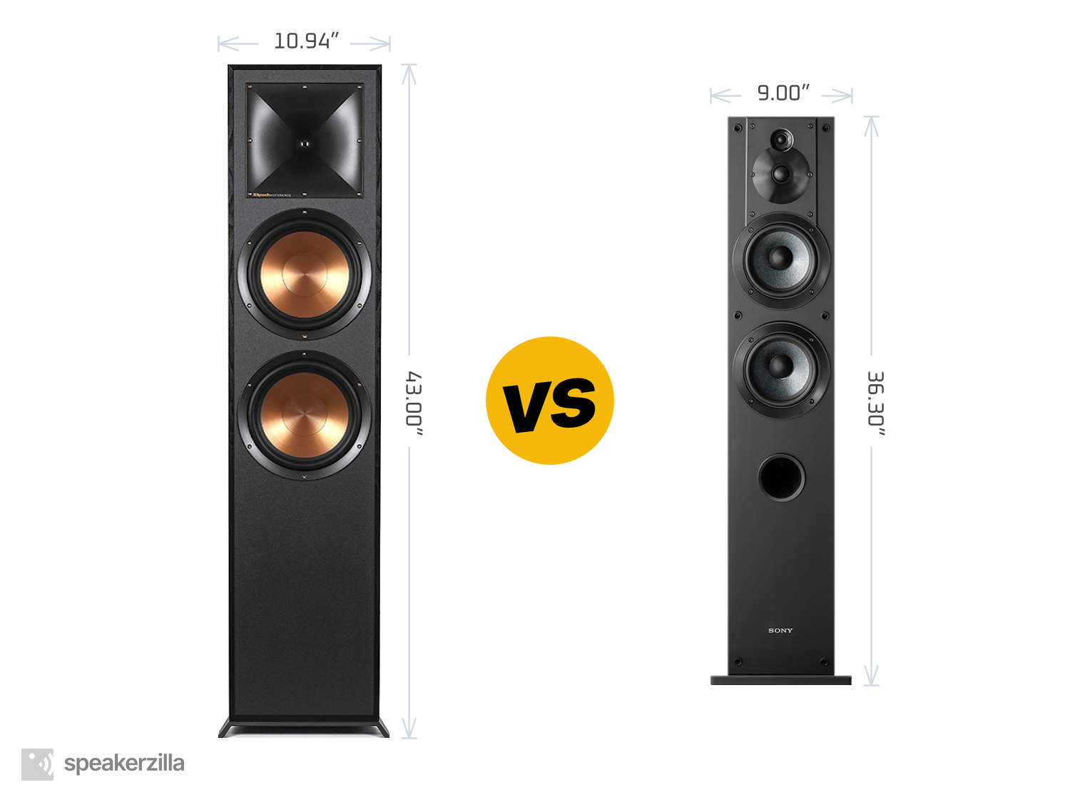 Klipsch Reference R-820F Tower Speakers vs. Sony SSCS3 3-Way Tower Speakers