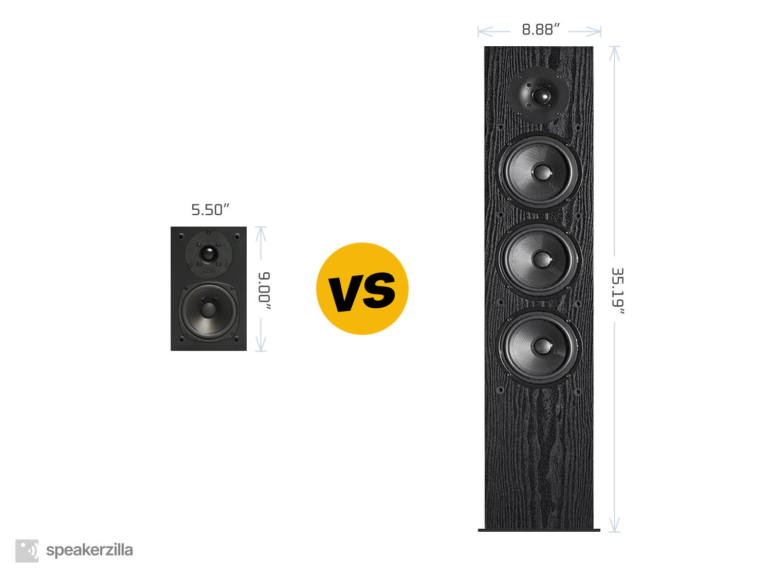 NHT SuperZero 2.1 Mini-Monitor Speaker vs. Pioneer SP-FS52 Tower Speakers