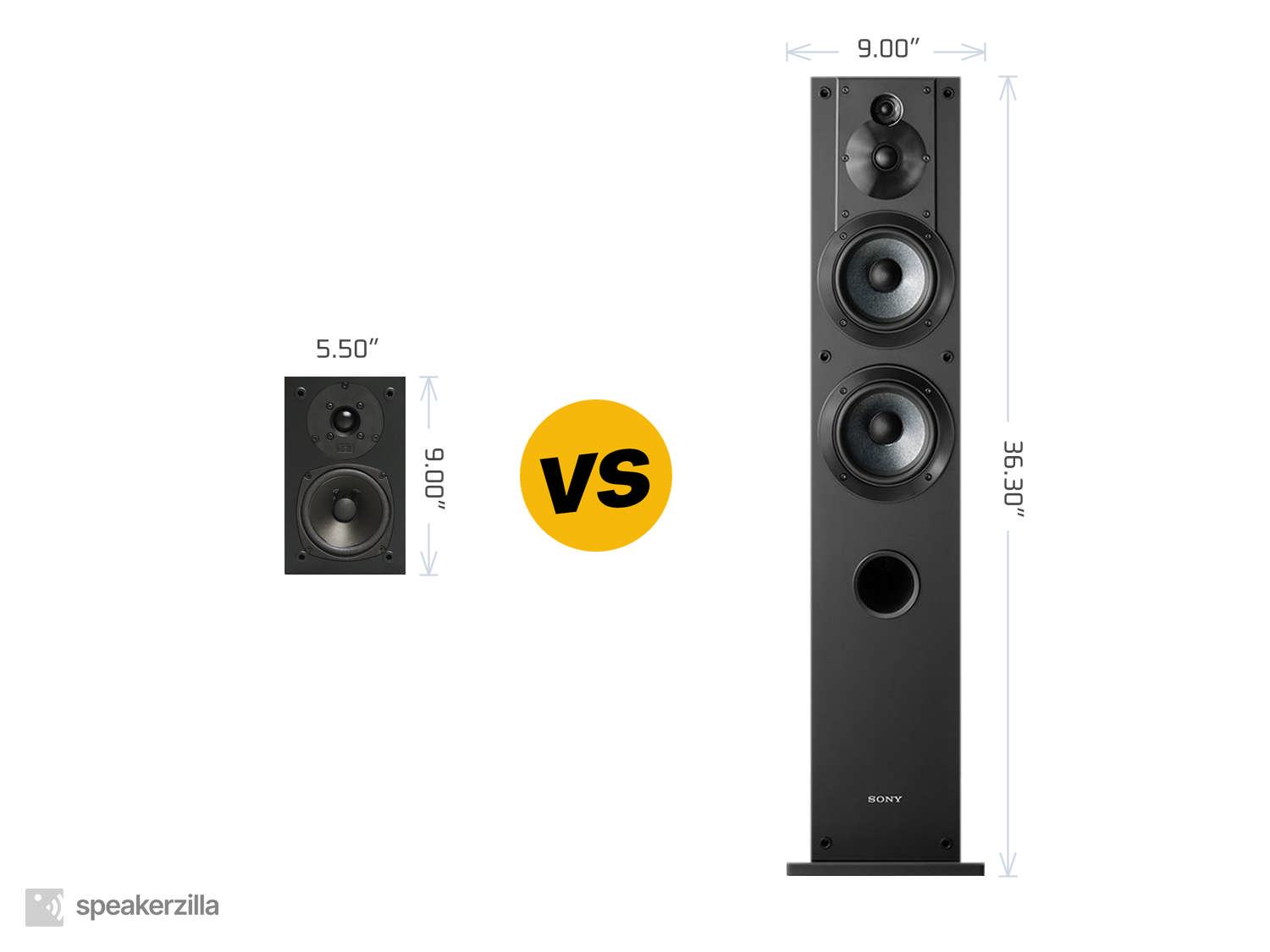 NHT SuperZero 2.1 Mini-Monitor Speaker vs. Sony SSCS3 3-Way Tower Speakers