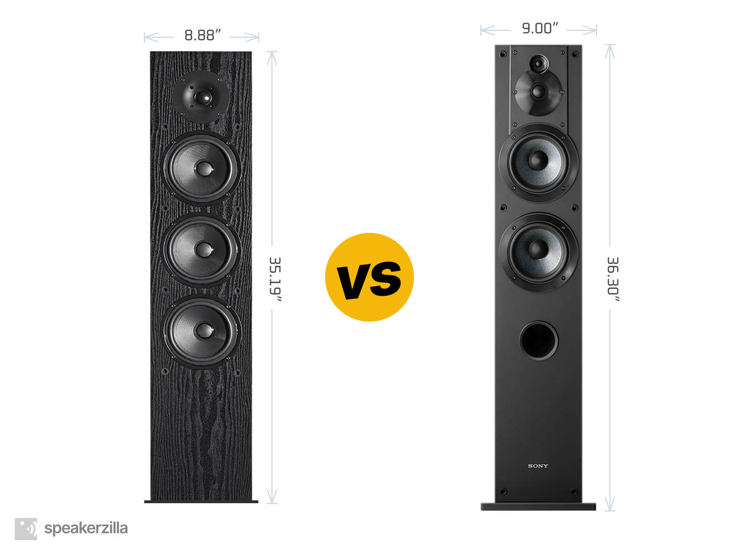 Pioneer SP-FS52 Tower Speakers vs. Sony SSCS3 3-Way Tower Speakers