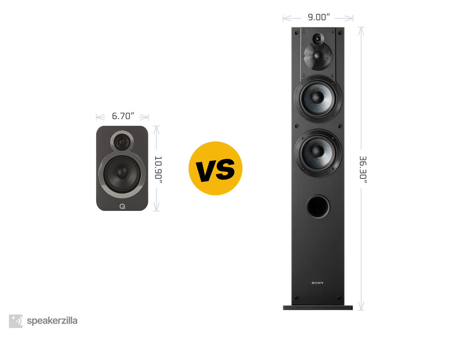 Q Acoustics 3020i Bookshelf Speakers vs. Sony SSCS3 3-Way Tower Speakers
