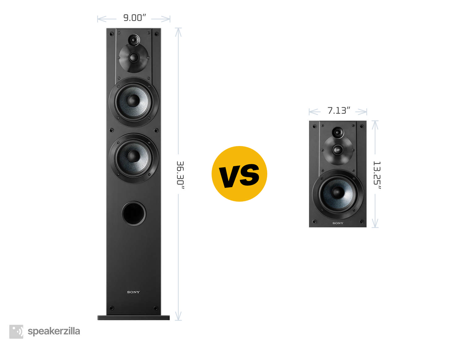 Sony SSCS3 3-Way Tower Speakers vs. Sony SSCS5 3-Way Bookshelf Speakers